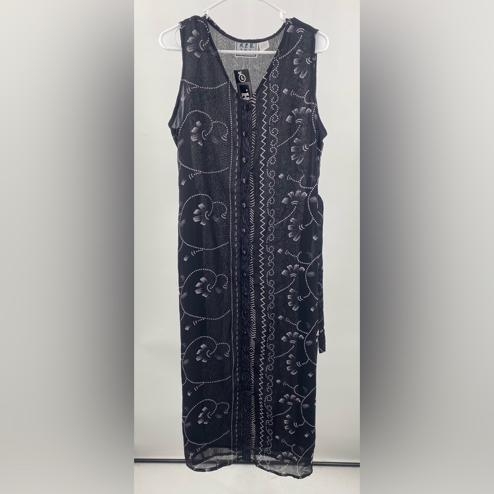 MPH sleeveless sheer maxi dress cover up,‎ vintage 90s, size Large